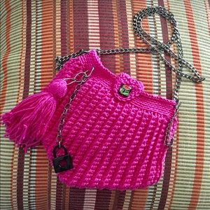 Handmade Pink Cross Body Bag